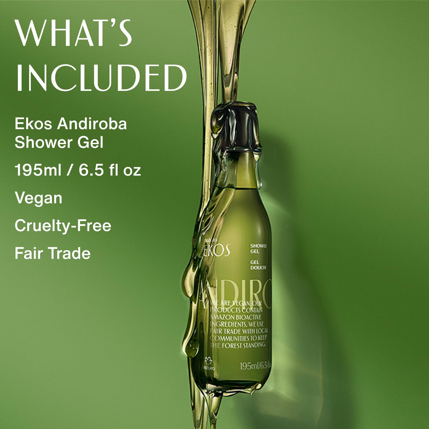 Natura Andiroba Creamy Shower Gel 185 ml - Image 3