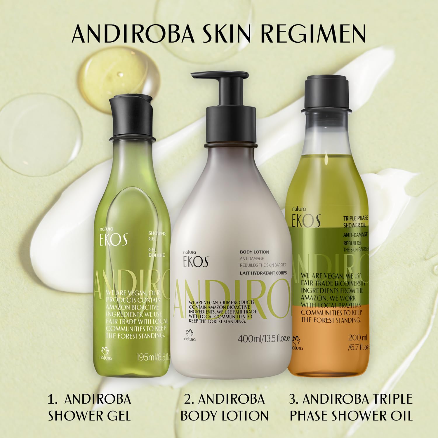 Natura Andiroba Creamy Shower Gel 185 ml - Image 5