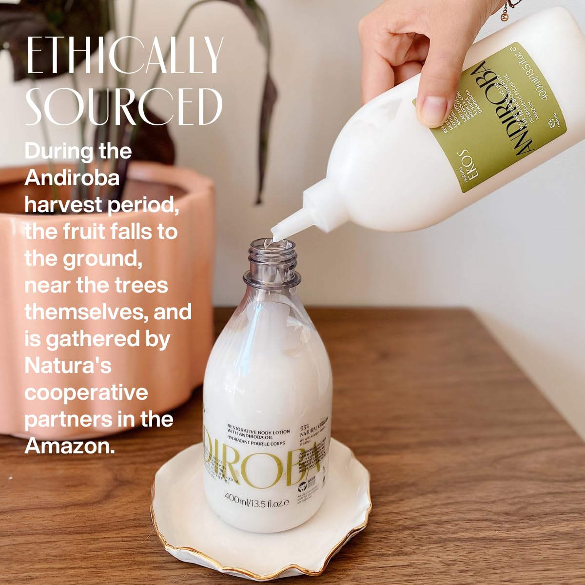 Natura - Ekos Andiroba Restorative Body Lotion - Therapeutic Oil - 30 Hours of Moisturization - Soothe Muscles - Vegan Skin Care - Brazilian Beauty Secrets - Self Care & Body Care - 13.5 fl oz (400ml) - Image 6