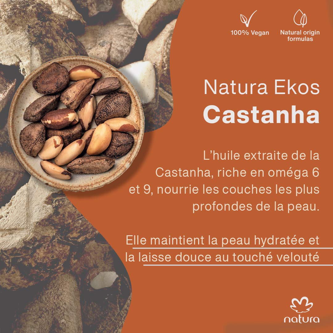Natura Ekos Castanha Body Scrub – Exfoliating Sugar & Brazil-nut Oil Body Polish – 100% Vegan, Fair-Trade, Eco-Packaged – Dry & Sensitive Skin Moisturizer – Hydrating & Revitalizing, 7 oz (200 g) - Image 4