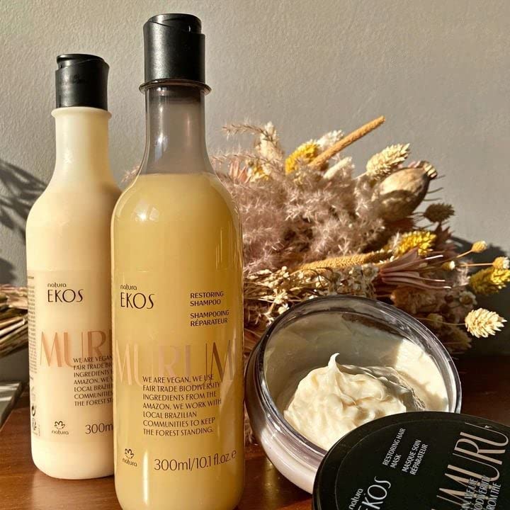 Natura – Murumuru Hair Care Bundle– Anti-Damage Shampoo + Restoring Conditioner – Repair for Dry, Damaged Hair – Strengthening & Moisturizing Vegan Hair Care – Brazilian Beauty Secrets – 10.1 fl oz - Image 7