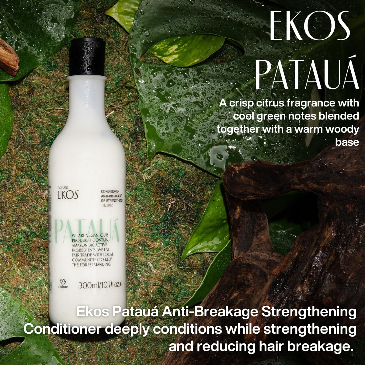 Natura - Ekos Patauá Hair Anti-Breakage Re-Strengthening Conditioner - Hair Loss - Fortify Roots & Strands - Vegan Hair Care - Brazilian Beauty Secrets - Personal & Self Care - 10.1 fl oz (300ml) - Image 3