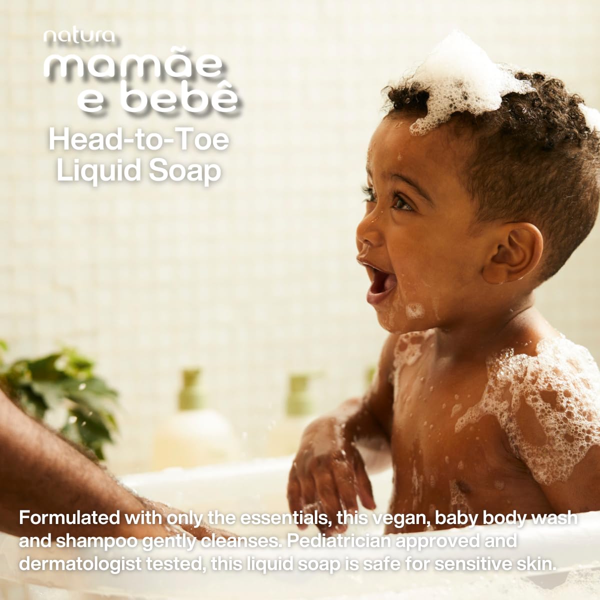 Natura - Mamãe e Bebê Baby Head to Toe Liquid Soap with Refill - Multipurpose Wash - 100% Vegan - 98.5% Natural Origin - All Skin Types - Cruelty Free - Baby Essentials - 6.7 fl oz (200ml) - Image 4
