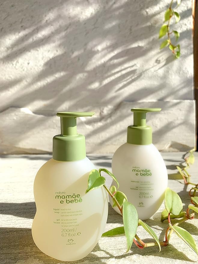 Natura - Mamãe e Bebê Baby Head to Toe Liquid Soap with Refill - Multipurpose Wash - 100% Vegan - 98.5% Natural Origin - All Skin Types - Cruelty Free - Baby Essentials - 6.7 fl oz (200ml) - Image 7