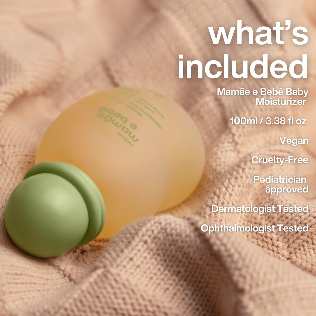 natura - Mamãe e Bebê Baby Massage Oil - 100% Vegan - Safe & Gentle Lightweight Formula - 99% Natural Origin - All Skin Types - Cruelty Free - Brazilian Beauty - Baby Essentials - 3.38 fl oz (100ml) - Image 4