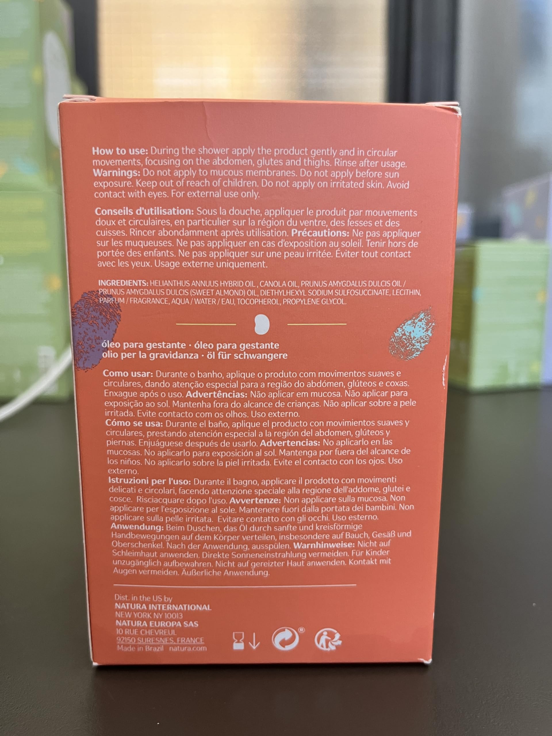 natura - Mamãe e Bebê Mom Stretch Marks Oil - Moisturizing Shower Oil - Skin Elasticity - 100% Vegan - Almond Oil - 97.3% Natural Origin - All Skin - Cruelty Free - Baby Essentials - 6.7 fl oz (200ml) - Image 7