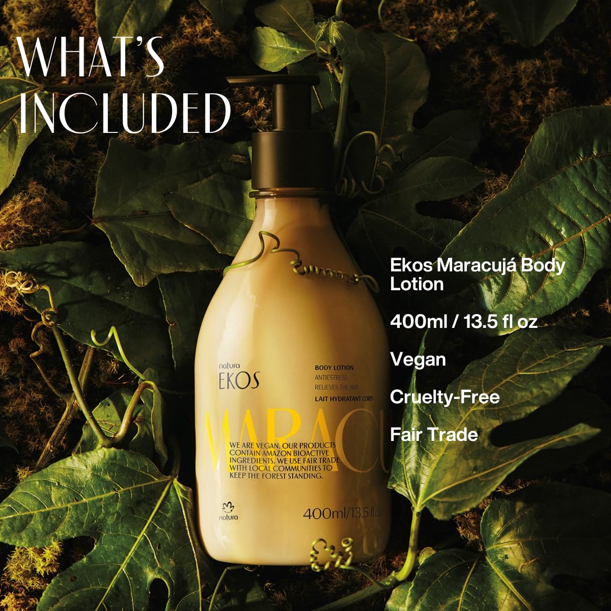 Natura – Maracujá (Passion Fruit) Hand & Body Care Bundle – Calming Body Lotion + Hydrating Hand Cream – Soothing, Fast-Absorbing, 24H Moisturization – Vegan Brazilian Skincare – 13.5 fl oz + 1.4 oz - Image 3